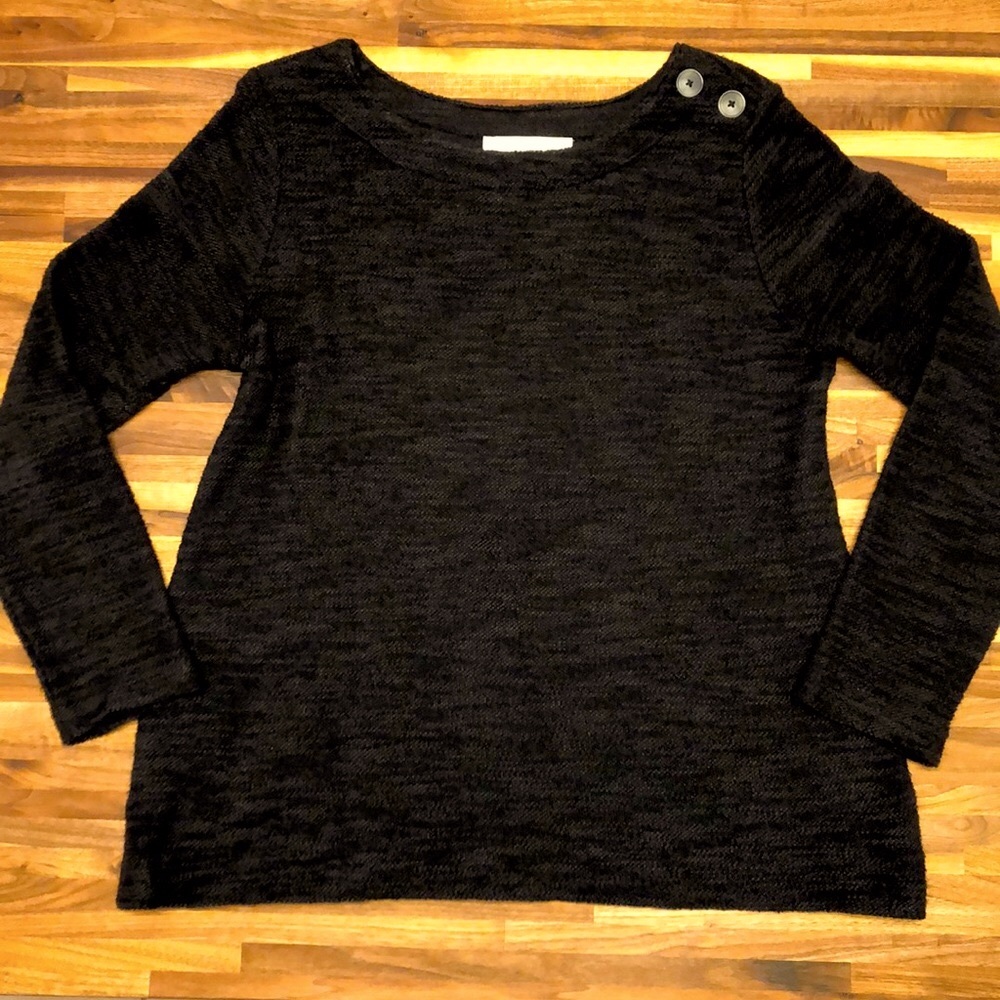 LOFT black boatneck sweater/sweatshirt - Large